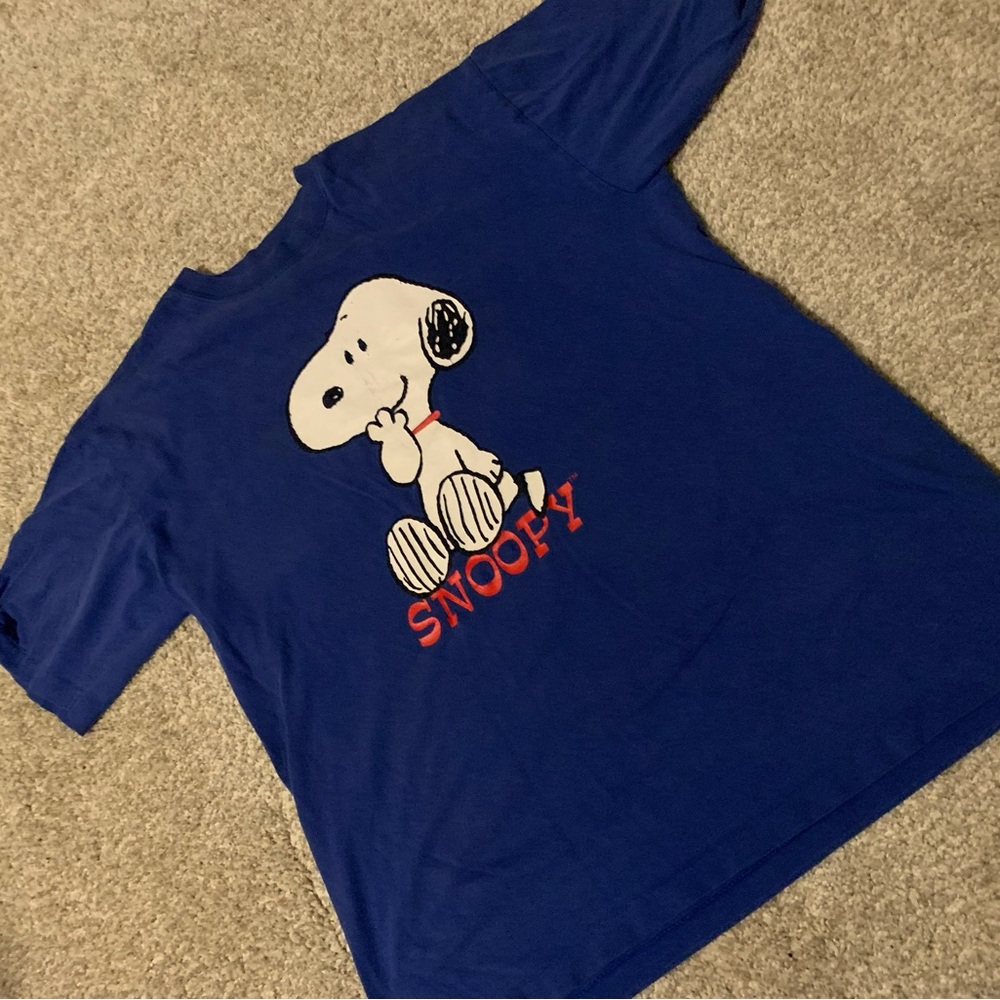 Vintage Peanuts Snoopy Blue Kids T-Shirt